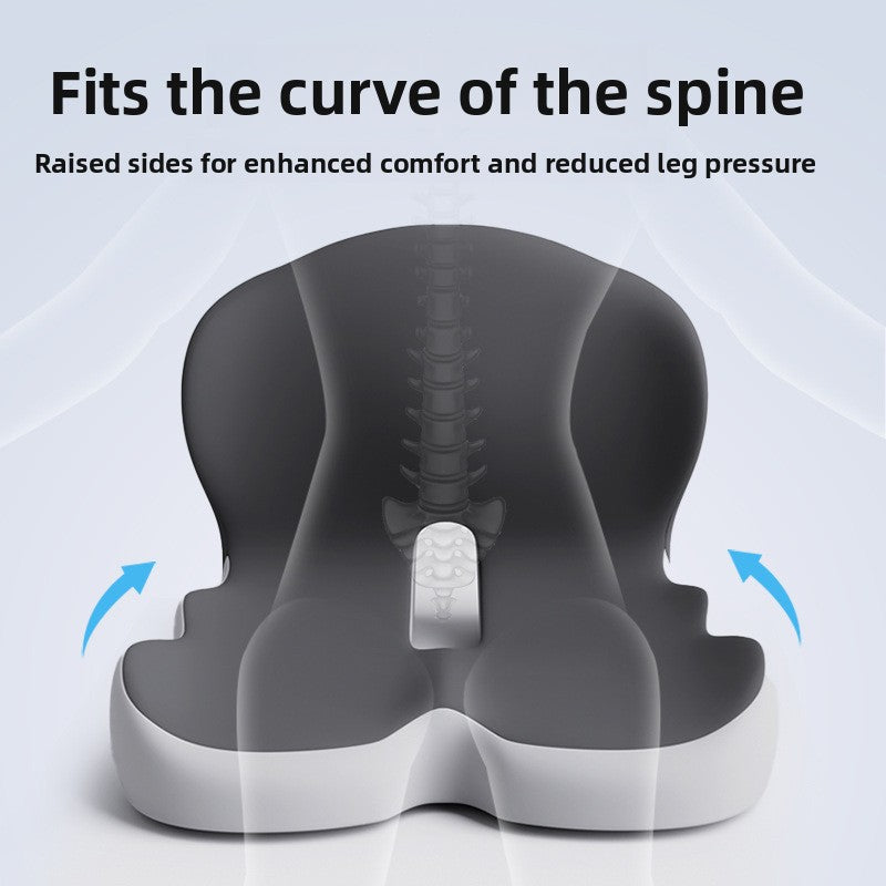 Memory foam one-piece seat cushion backrest