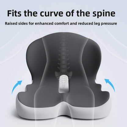 Memory foam one-piece seat cushion backrest