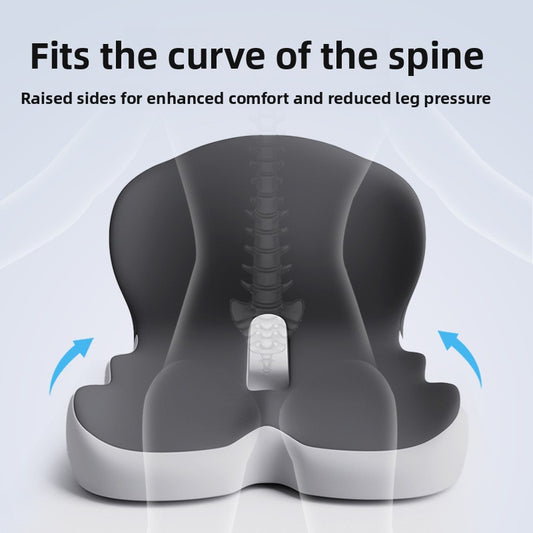 Memory foam one-piece seat cushion backrest