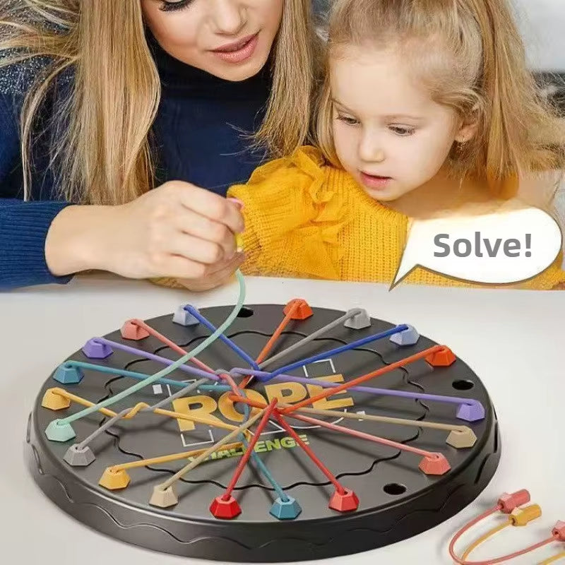 1Pc Rope Tangle Challenge, Educational Toy for Kids, Logic & Focus Enhancing, Perfect for Interactive Parent-Child Activities