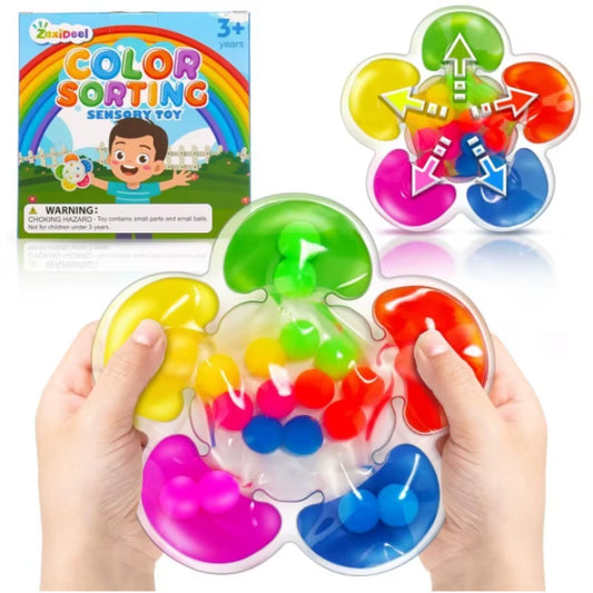 Montessori Five Color Sorting Sensory Toy for Kids Colorful Balls for Fine Motor Skills Development Toys Games Party Gifts