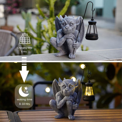 Stone Figure Ghost Solar Lamp