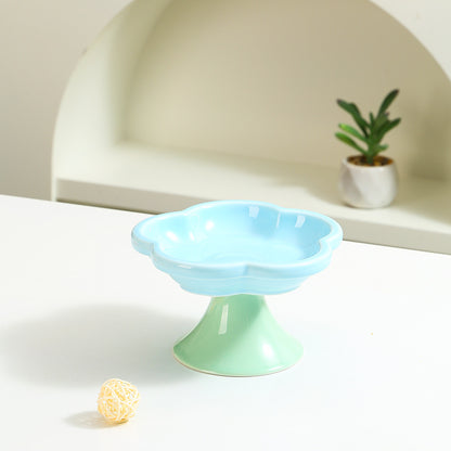 Creative Flower Ceramic Pet Bowl