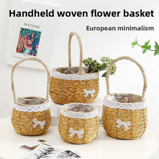 Rattan Flower Basket