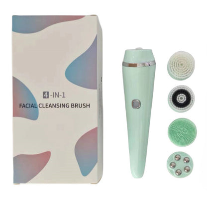 Multifunctional Electric Facial Cleansing Brush with 4 Heads