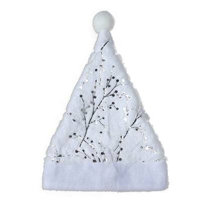 Plush Christmas Hat with Foil Print