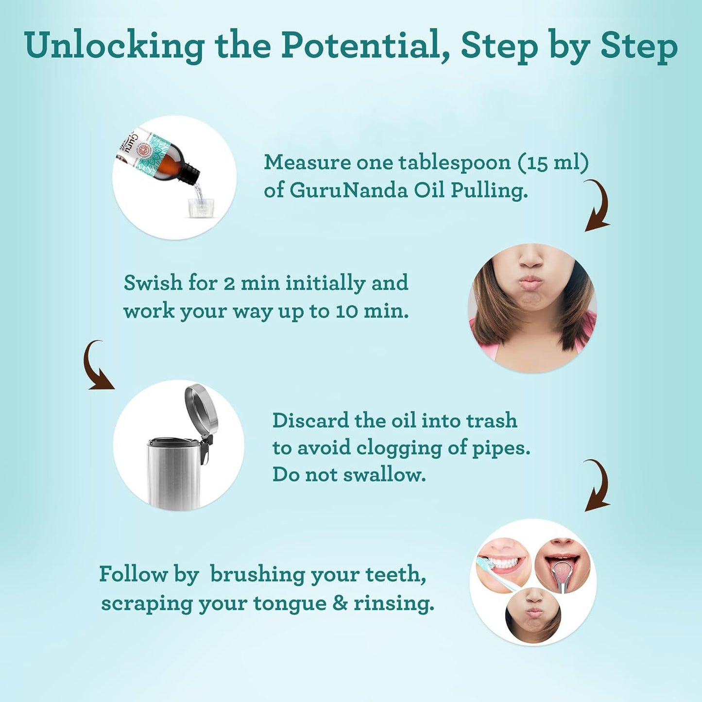 Coconut Oil Mouthwash with Tongue Cleaner