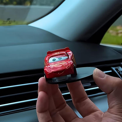 Cool Car Drift Style Decoration - Fashionable Red Sports Car, Cartoon Design, Includes Creative Base and Dashboard Hanging Ornament - Durable Plastic Interior Kit, Car Decoration