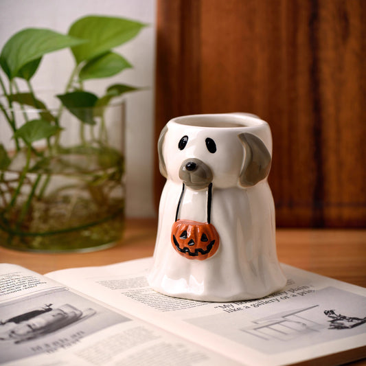 Cute Creative Puppy Hand-Painted Pumpkin Cup