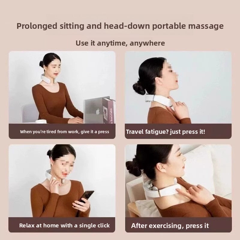 Multifunctional Cervical Massager with Heat and Voice Control