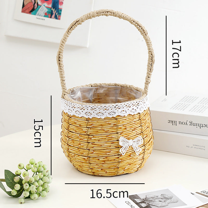 Rattan Flower Basket