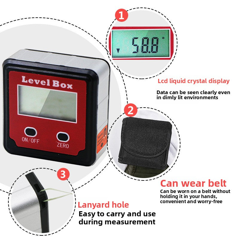 Red 2 Key Digital Inclinometer