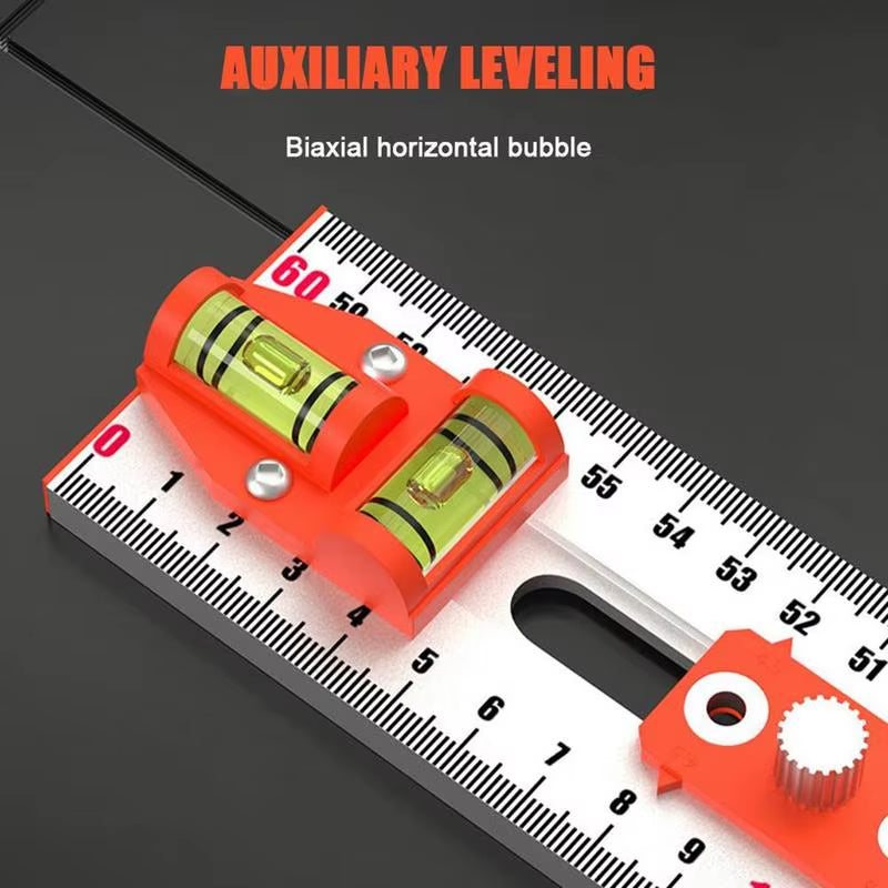 Marking T Square Adjustable Angle T Ruler for Drawing Multifunctional Woodworking Measuring Ruler Tools for Carpentry