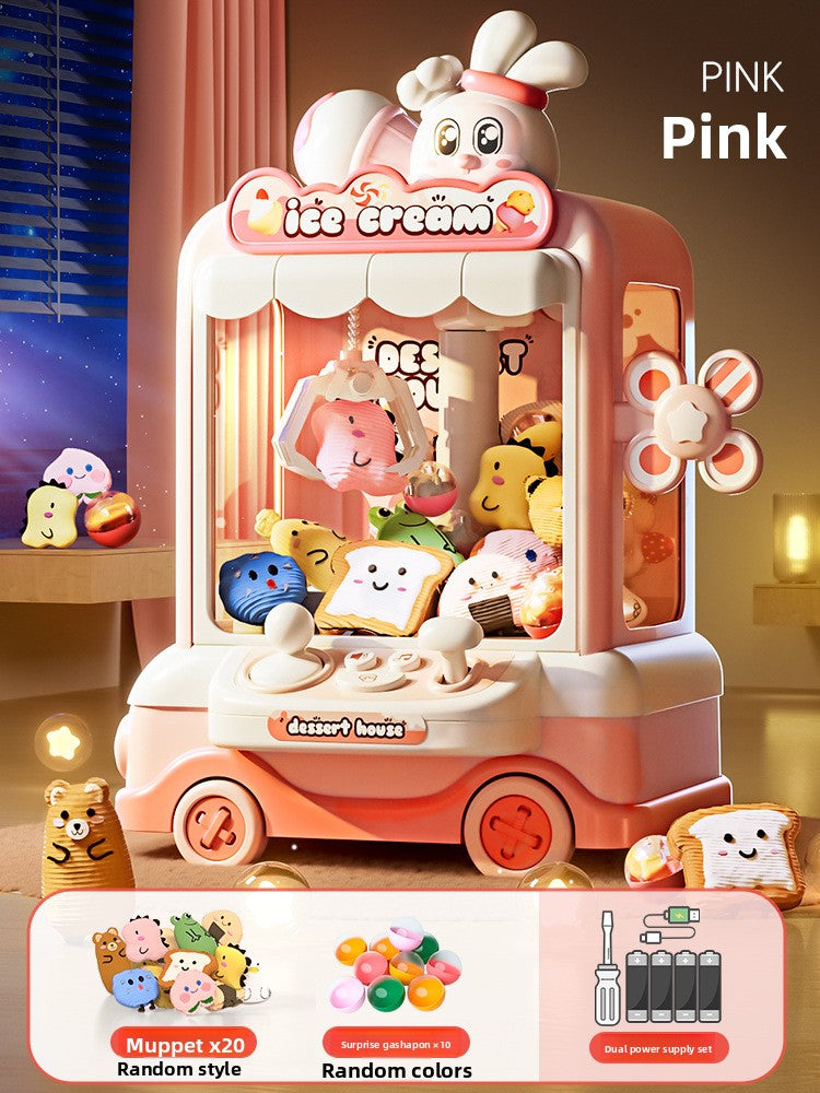 The cute bunny's doll grab machine - playing pretend games