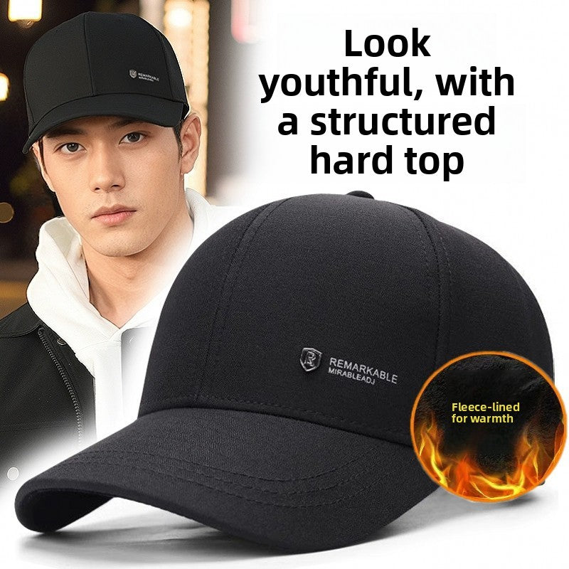 Men's Adjustable Velvet Baseball Cap for Winter