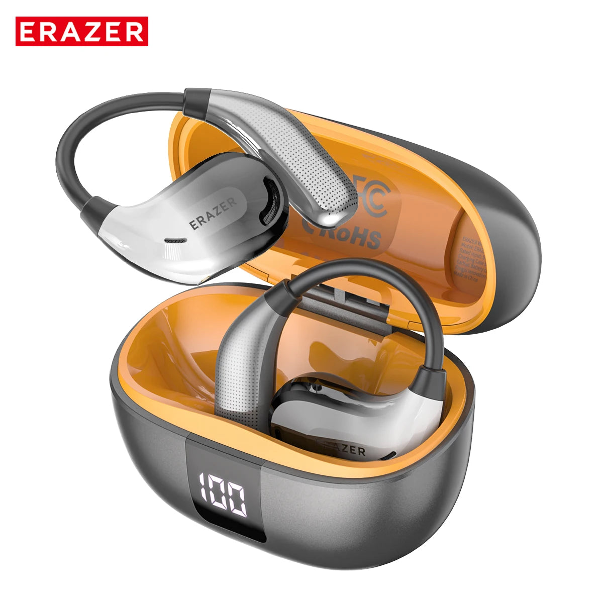 ERAZER Xt66Pro OWS Wireless Headphones Bluetooth 5.4 Earphones with Mic OWS Sports Headsets IPX5 Earhook AI Translator Earbuds