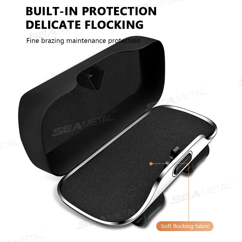 SEAMETAL Car Sun Visor Glasses Case Extra-Large Sunglasses Holder Storage Box Stable Eyeglasses Case Organizer Protection Box