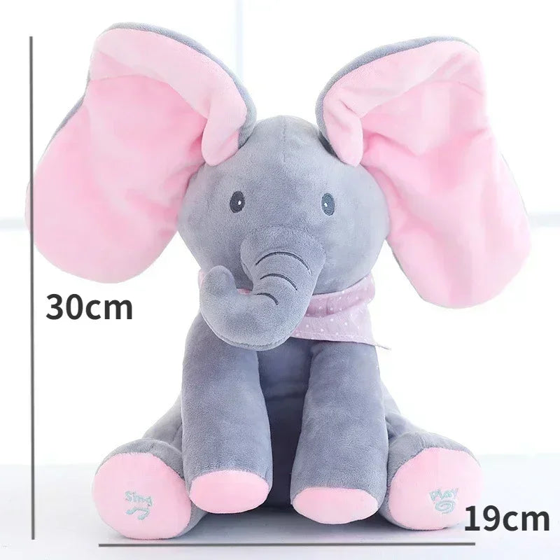 2025 New Hide-And-Seek Elephant Plush Toy Baby Hide-And-Seek Game Toy Singing Interactive Musical Toys Gifts
