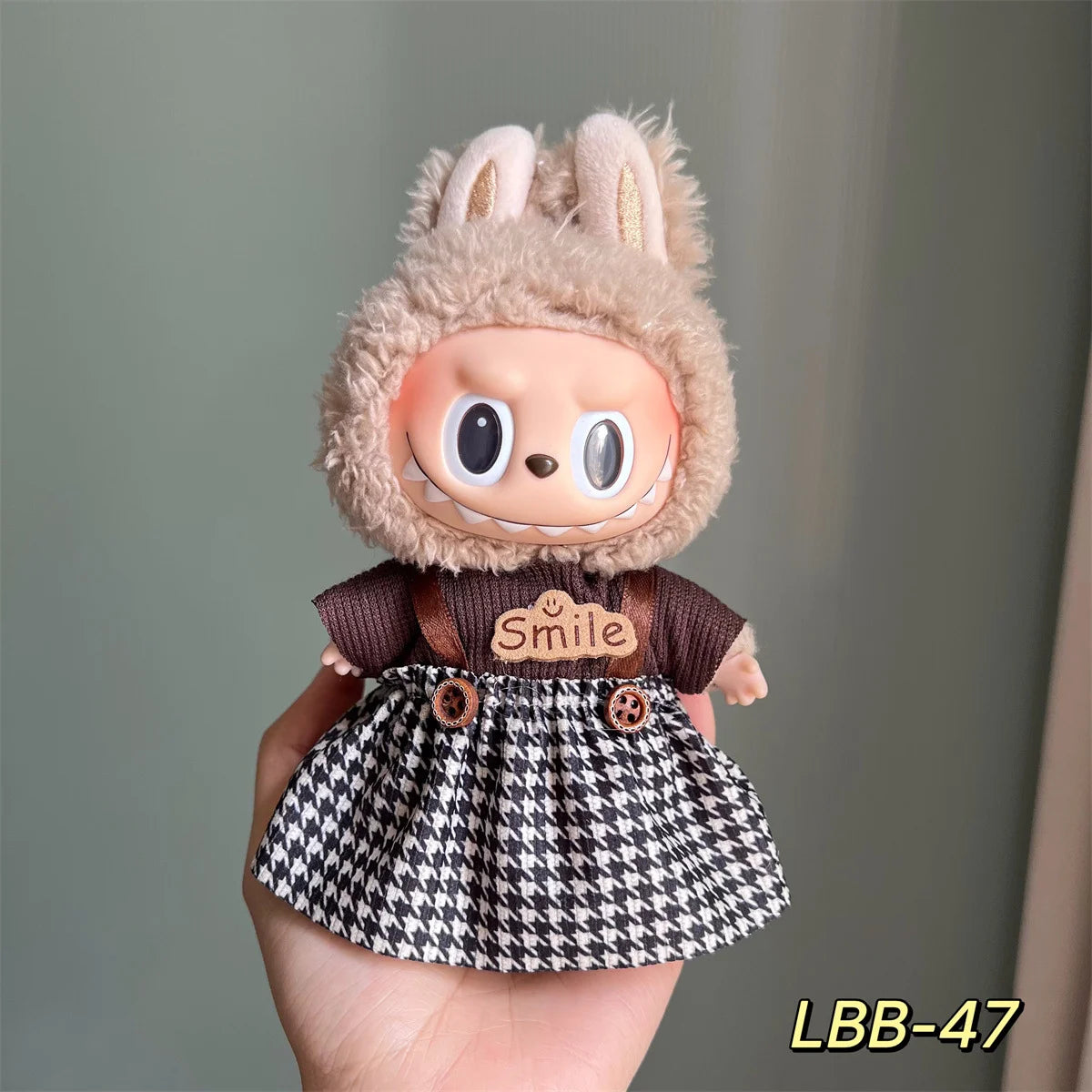 Doll Clothes for 15-17Cm Labubu Pendant Sitting Baby Bee Dinosaur Shark Labubu Dolls Accessories Cute Decoration Little Clothes