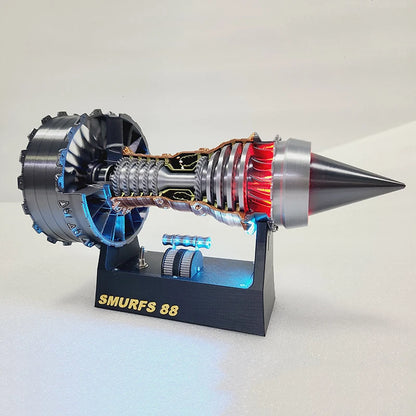 New Upgraded Turbofan Engine Model Aviation Aircraft Engine High Performance Power Turbine Cool Boutique Toy Gift Collection