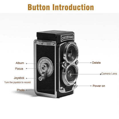 CHUZHAO Vintage Mini Digital Camera Autofocus 12MP, 1080P FHD Video Vlogging Portable Camera for Christmas Birthday Ideal Gift