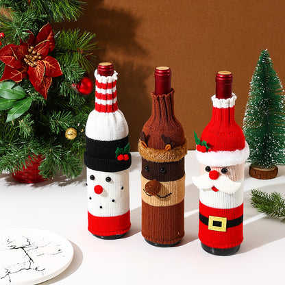 Christmas Decorative Bottle Sleeve Knitted
