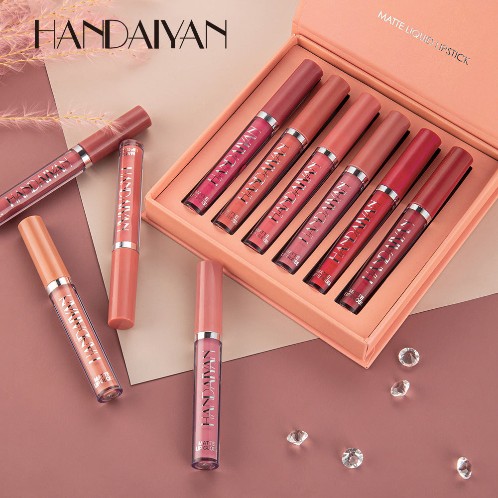 6-piece matte lip gloss set