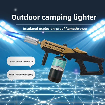 Refillable Windproof Butane Flamethrower Lighter