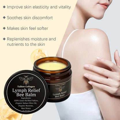 Beef Tallow Honey Balm Deep Hydration Improve Dryness Moisturizing Skin Care Grass Fed Beef Tallow Nourishing Face Cream 120G