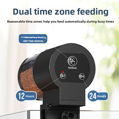 Fish tank feeder with intelligent timing function