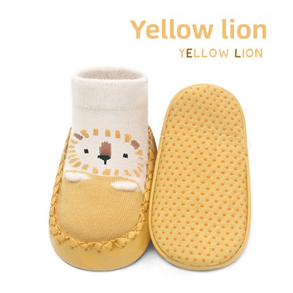 Baby Non-Slip Leather Bottom Ankle Socks