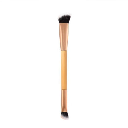 Single-ended soft-bristled makeup brush
