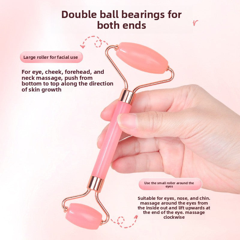 Double-head roller facial massager