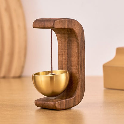 Magnetic Wooden Doorbell with Wind Chime