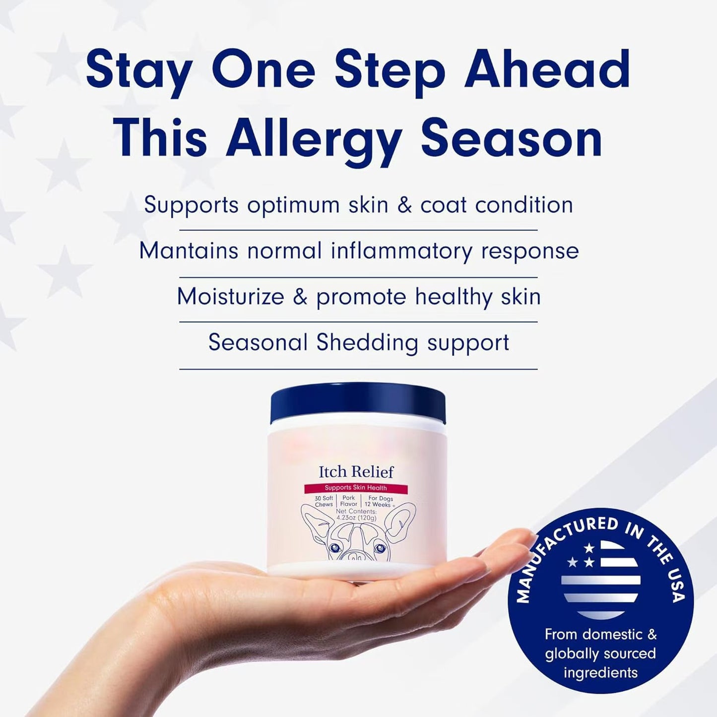 Pet anti-allergy chewable tablets