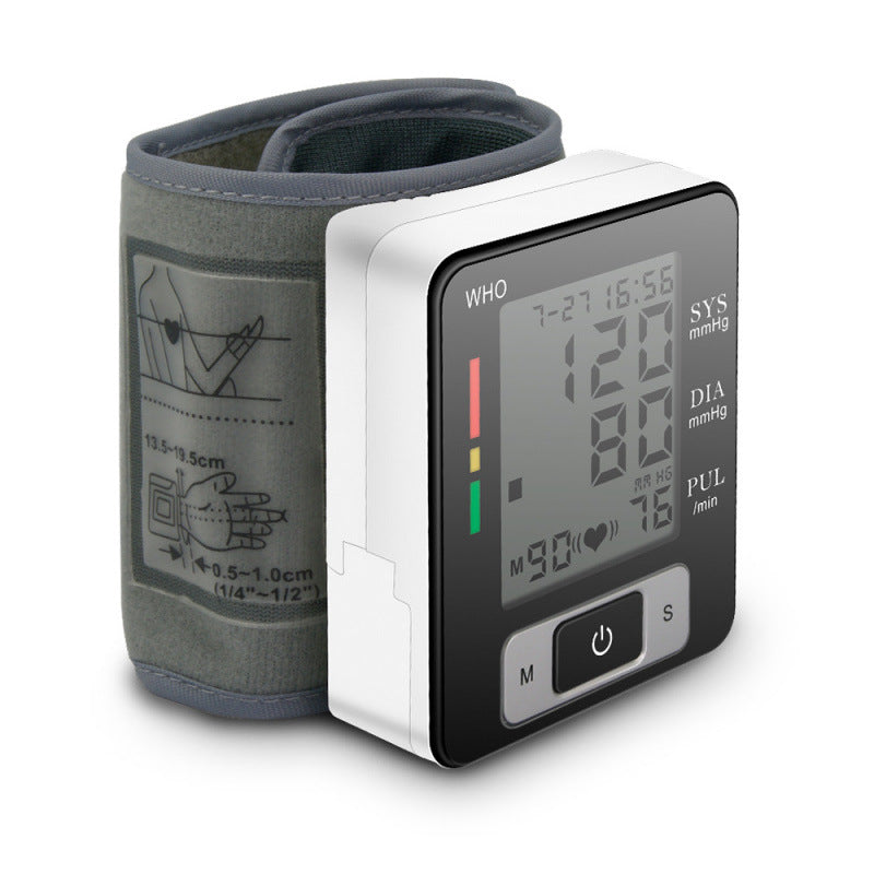 Wrist electronic blood pressure monitor