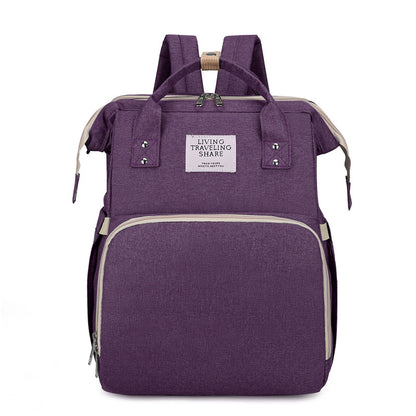 Multifunctional Folding Diaper Backpack