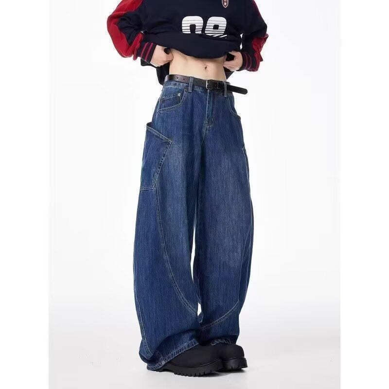 Vintage Washed Denim Pants