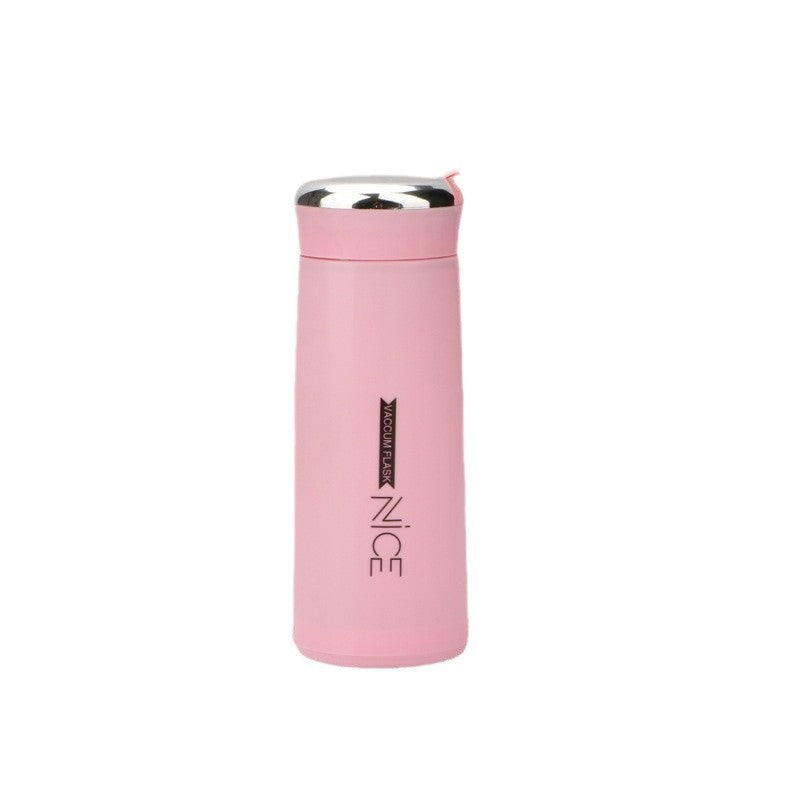 Portable double-walled glass cup