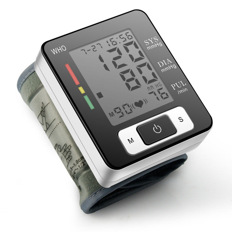 Wrist electronic blood pressure monitor