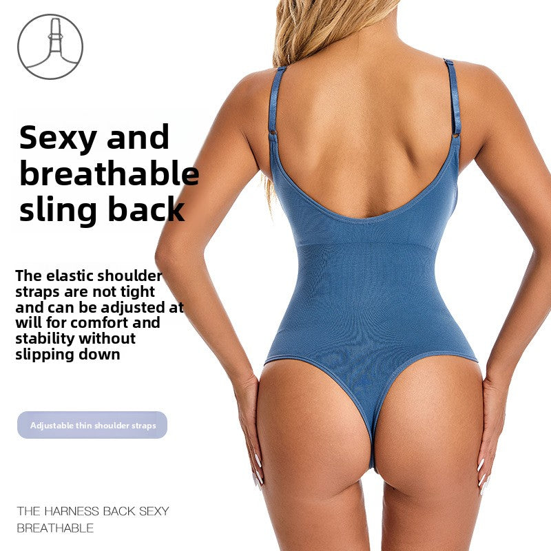Body-shaping suit, one-piece garment