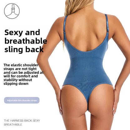 Body-shaping suit, one-piece garment