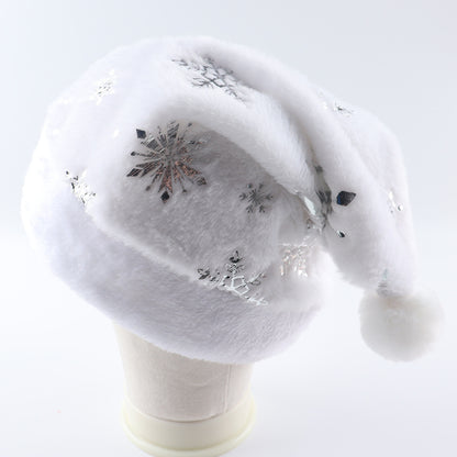 Plush Christmas Hat with Foil Print