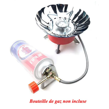 Outdoor Mini Portable Folding Heater Camping Lotus Burner Kitchen Cooker Heating Foldable Furnace Head Card Gas Stove Wind Proof