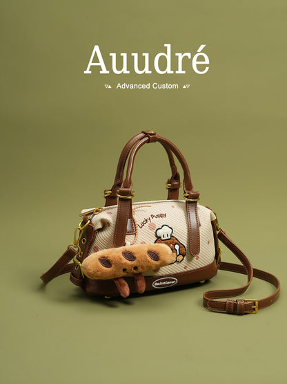 Retro Color-Block Pillow Handbag