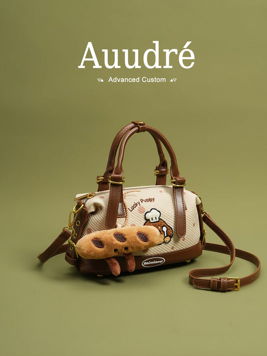 Retro Color-Block Pillow Handbag