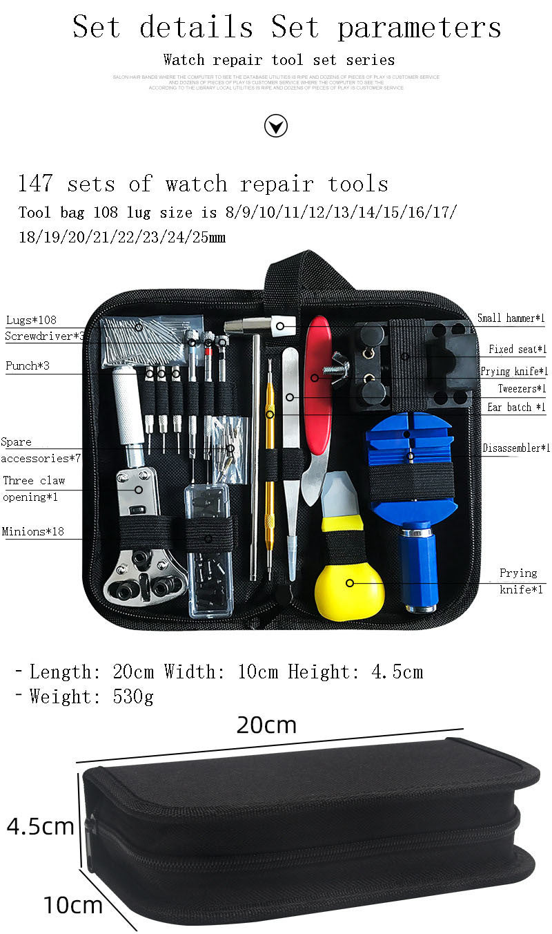 147-Piece Watch Repair Tool Kit