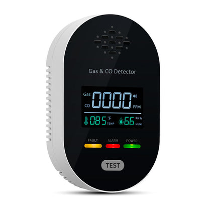Four-in-One Gas Leak and Carbon Monoxide Detector with Temperature Humidity Alarm