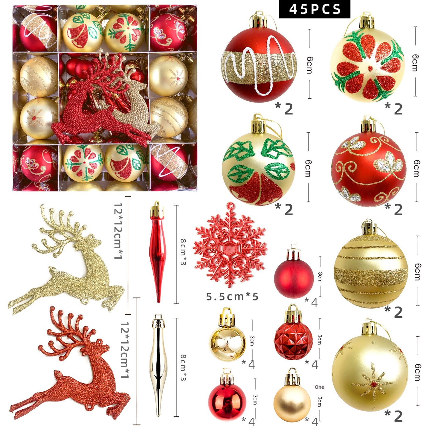 Spherical Christmas decorations Christmas tree