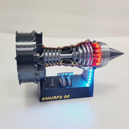 New Upgraded Turbofan Engine Model Aviation Aircraft Engine High Performance Power Turbine Cool Boutique Toy Gift Collection